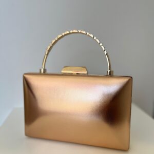 Bolso metalizado champan/oro rosa