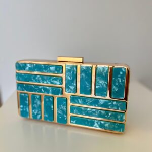 Bolso nácar azul