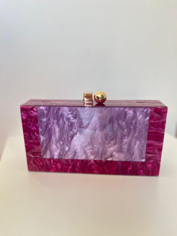 bolso nacar fucsia