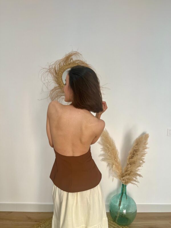 Top halter chocolate - Imagen 2