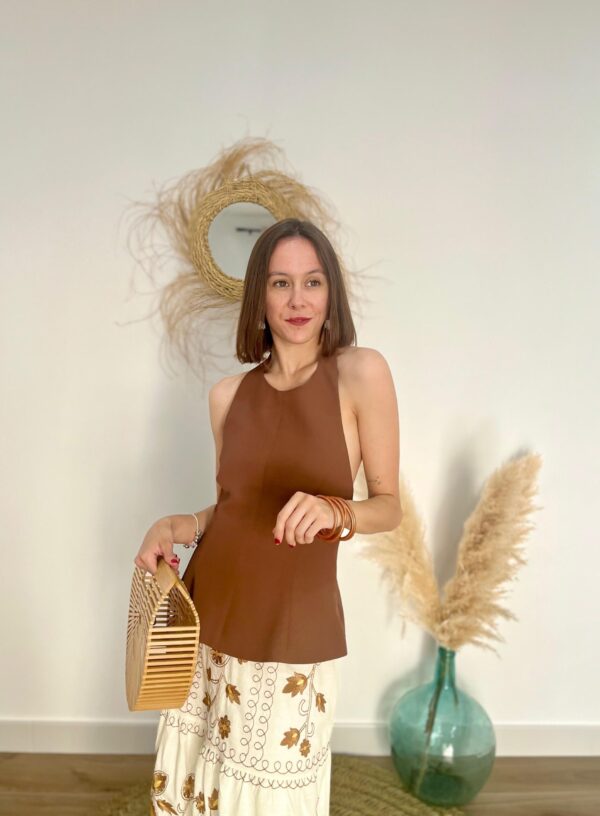 Top halter chocolate