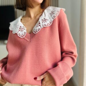 Jersey cuello encaje